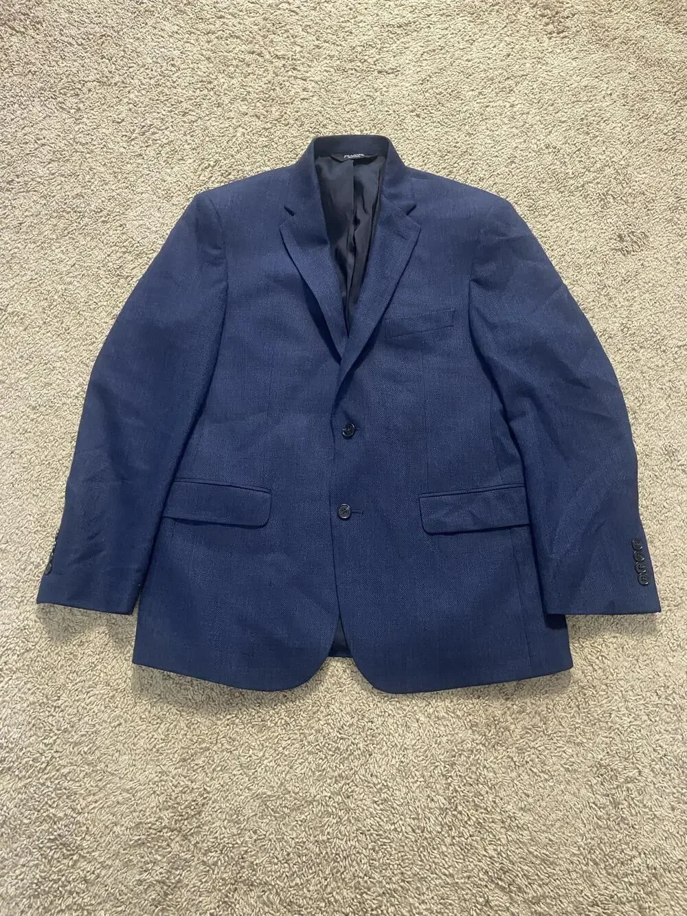 Jos. A. Bank Sport Coat Mens 42 Blue Wool Traveler Two Button Notch Lapel
